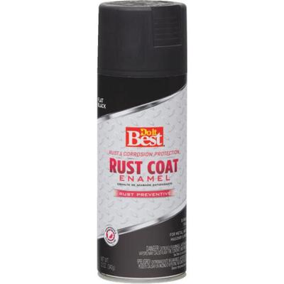 FLT BLK RUST SPRAY PAINT