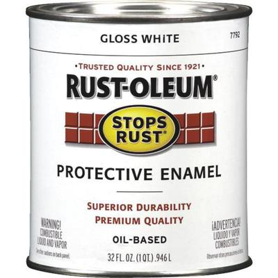 WHITE ENAMEL RUST-OLEUM qt