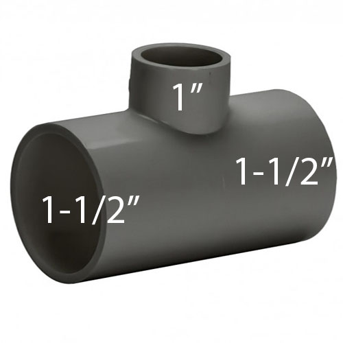 PVC SCH80 TEE 1-1/2x1-1/2x1*****