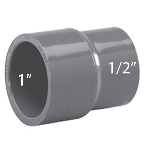 PVC SCH80 RED COUPLN 1x1/2