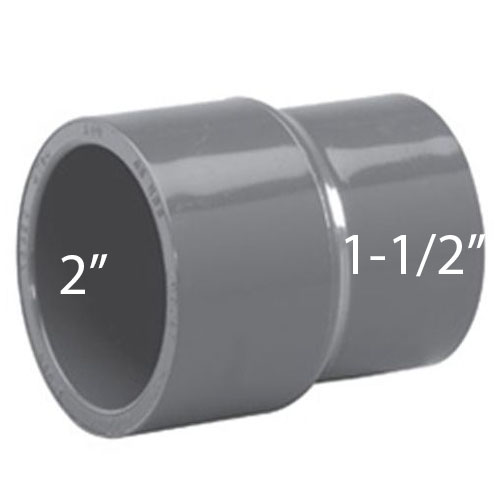 PVC SCH80 RED COUPLN 2x1-1/2****