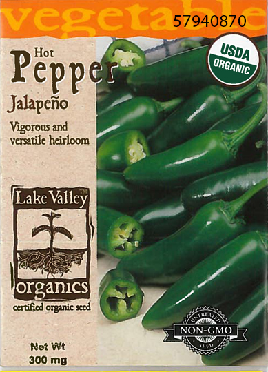 ORGANIC VEGE SEEDJALAPENO PEPPER