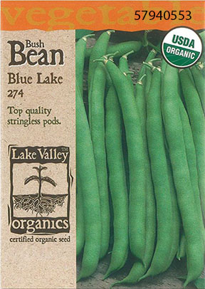 ORGANIC BEAN BUSH BLUE LAKE 274