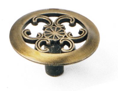 1-1/2" CLASSIC KNOB ANT BRASS