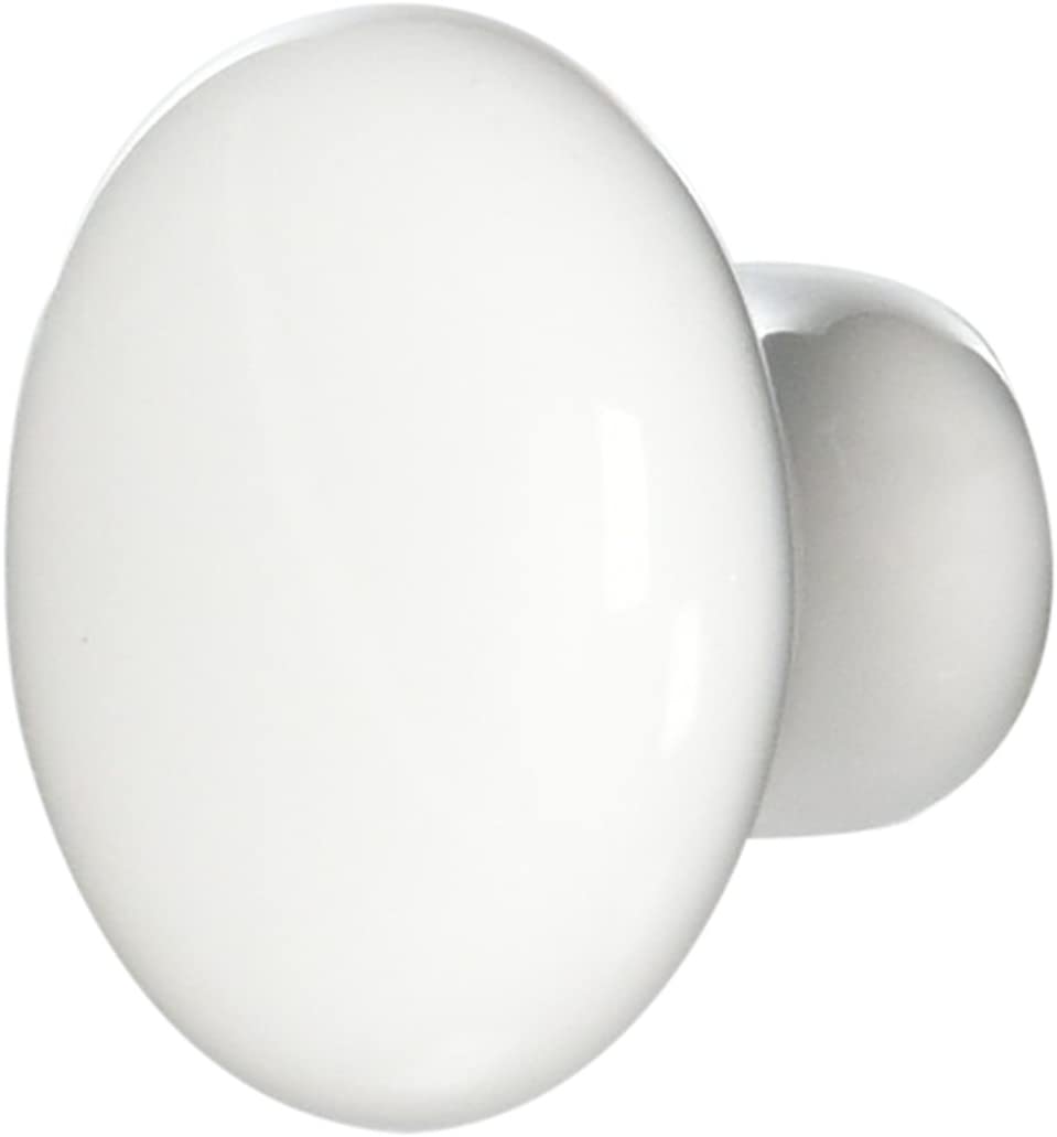 1-1/4" CERAMIC KNOB WHITE