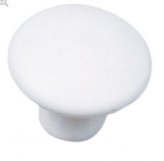 1 3/8" CERAMIC KNOB WHITE