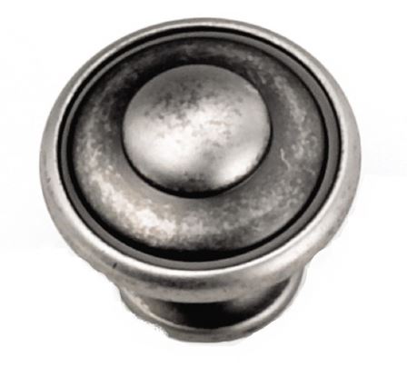 1/8"KNOB BUTTON TOP ANTQ PWTR